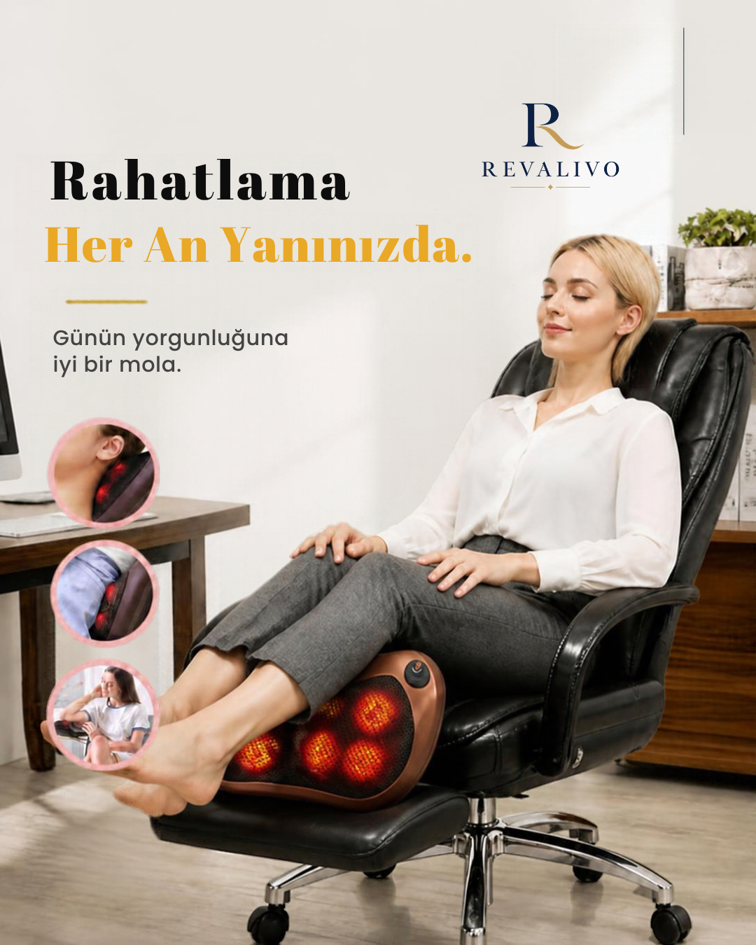 Revalivo Shiatsu Masaj Yastığı