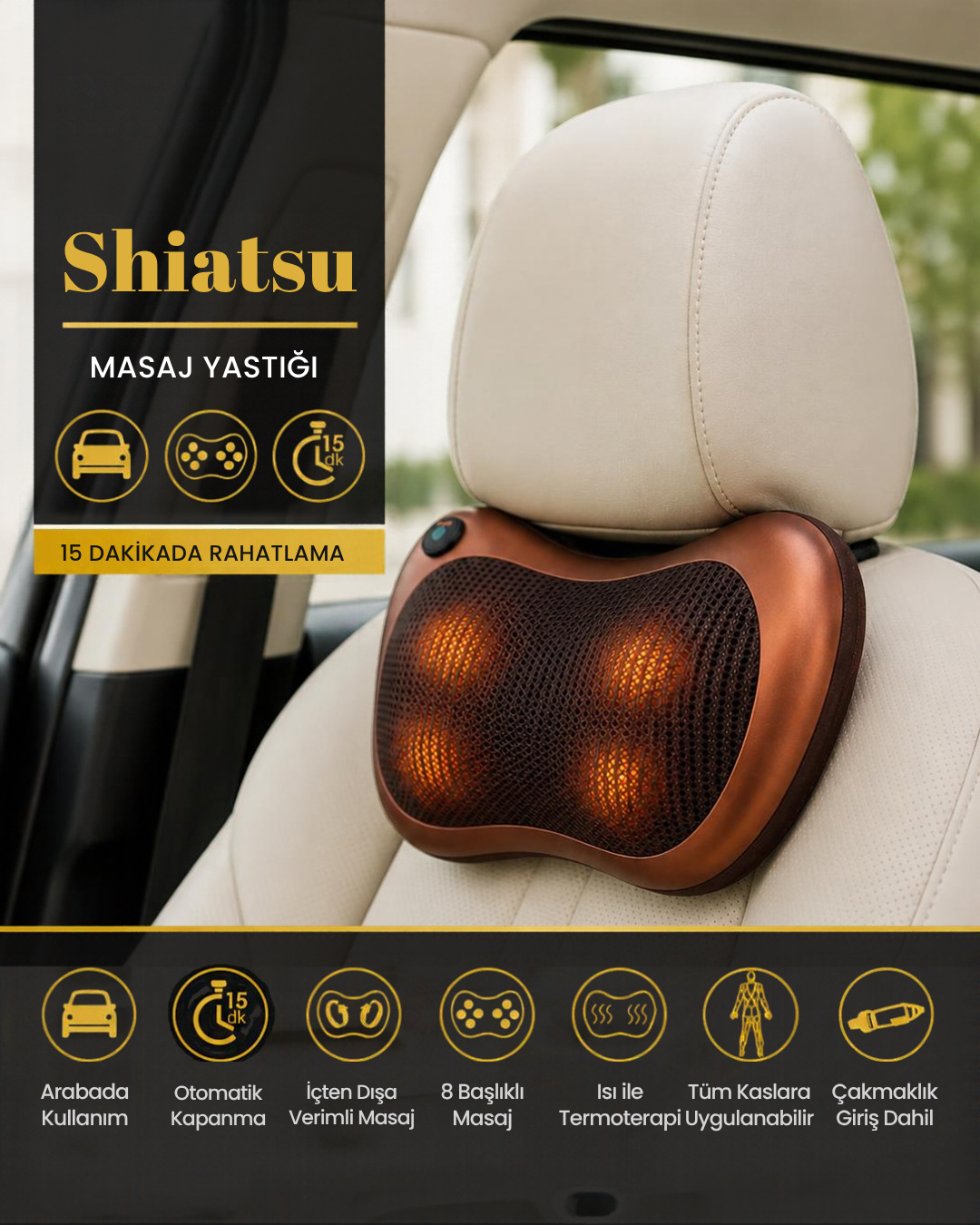 Revalivo Shiatsu Masaj Yastığı